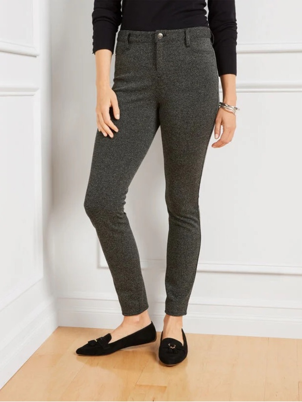 Talbots Soho 5-Pocket Jegging Women's Size 6P Petite Gray Pants Stretch NEW